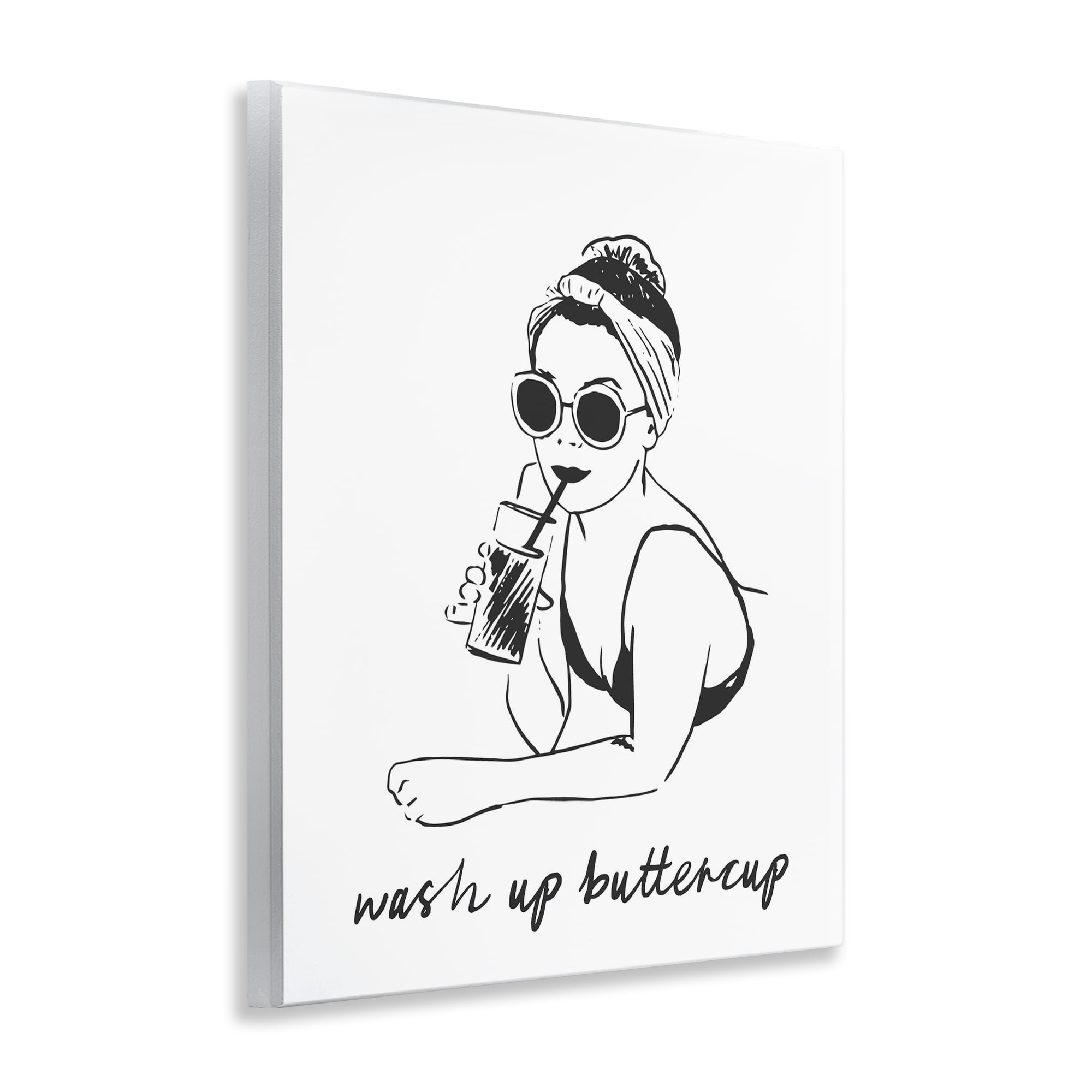 Stupell Industries Wash Up Buttercup Retro Wall Plaque Art, design by Lettered and Lined