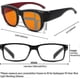 thumbnail image 4 of 100% Anti-blue Light Blocking Computer Glasses,large Fit Over Reading And Glasses With Extra Amber Lens Better Sleep, Black Red-xinhan -gt, 4 of 5