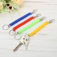 thumbnail image 6 of Uxcell 6.7" Spiral Retractable Spring Coil Keychain, 4 Pack, Red Yellow Blue Green, 6 of 6