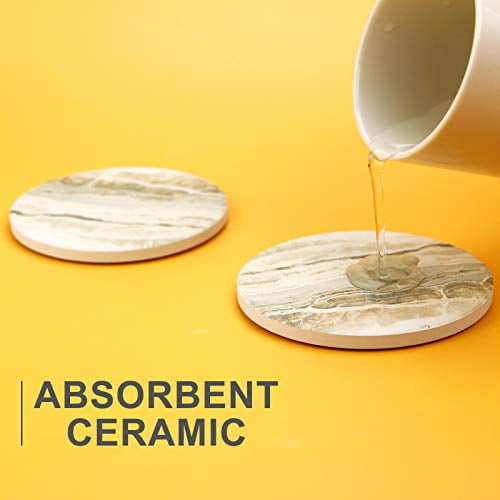 CYTong Absorbent Coaster Sets of 8,Coasters for Drinks Cork Base,Marble Style Ceramic Drink Coaster,for Friends Birthday,Housewarming,Kitchen Room,Bar Decorations CYTong Absorbent Coaster Sets of 8,Coasters for Drinks Cork Base,Marble Style Ceramic Drink Coaster,for Friends Birthday,Housewarming,Kitchen Room,Bar Decorations