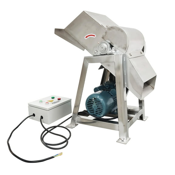 220V Industrial Ice Crusher Machine Commercial Stainless Steel Ice Shaver Breaker No Plug