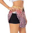 thumbnail image 3 of Lsque Leopard Skins And Heads Printed Women's Running Shorts with Liner Pockets,Elastic Quick Dry Workout Athletic Gym Yoga Shorts,Womens High Waist Shorts-, 3 of 9