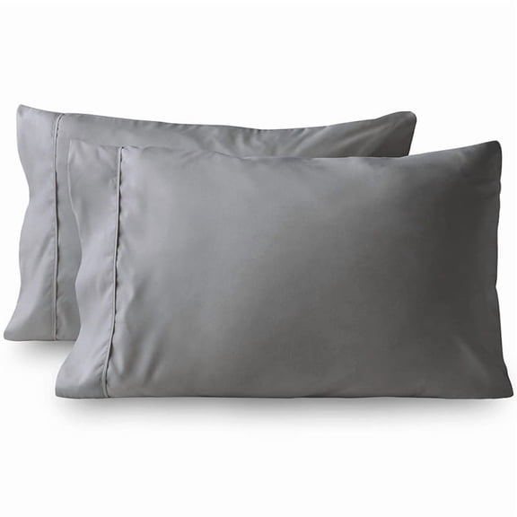 ERDOUY 2-Piece Standard Size Envelope Design Pillow Cases, 20"×26" Ultra-Soft Bedding Pillow Covers for Bedroom & Guest Room, Light Grey
