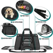 PetAmi Airline Approved Pet Carrier for Cat, Soft Sided Dog Carrier for Small Dog, Cat Travel Supplies Accessories Indoor Cats, Ventilated Pet Carrying Bag Medium Kitten Puppy, Large Heather Dark Gray