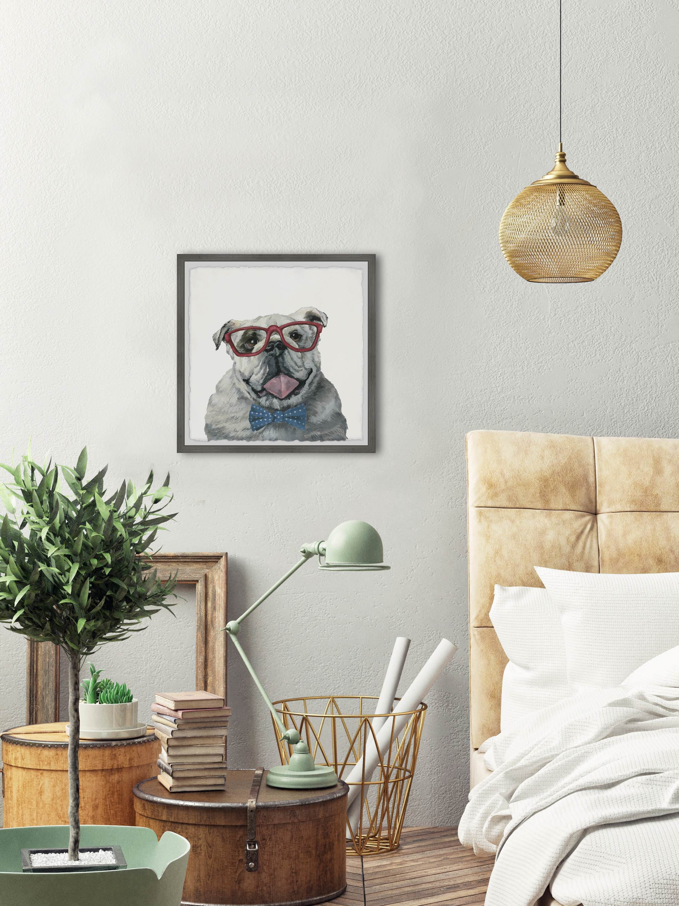 Marmont Hill "Delightful Look" Framed Painting Art Print, 12.00" x 1.50"