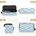 thumbnail image 5 of Hair Tool Organizer Bag with Heat Resistant Mat Removable Travel Storage Case for Hot Air Brushes Curling Irons Light Blue and White Checkered, 5 of 8