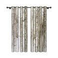 thumbnail image 6 of Aofoto Rustic Wood Blackout Curtains, Farmhouse Vintage Brown Wooden Barn Door Decor Home Bedroom ,2 Panel , 52"x63", 6 of 6