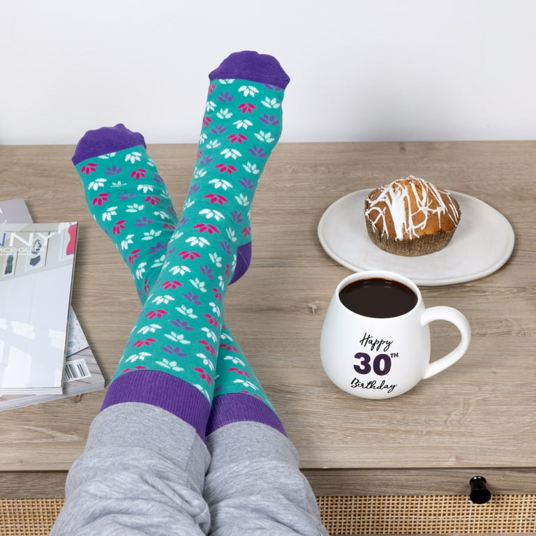 30th Birthday Gift Set - Happy Birthday Mug & Streamer Socks In Premium Presentation Box