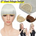 thumbnail image 5 of SEGO Fringe Bangs Synthetic Hair Extensions Clip in Hair Bangs Short Straight Hairpiece Front Neat Bang Two Side, 5 of 6