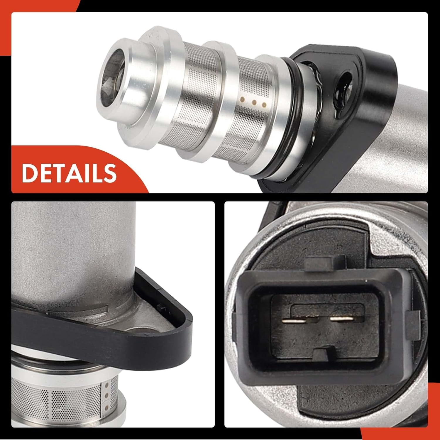 A-Premium Engine Variable Valve Timing (VVT) Solenoid Compatible with BMW 328i 2009-2012, 528i 2011-2011, X3 2007-2012, Z4 2009-2011, 2.0L 3.0L, Replace# 11417584991, 11417555201