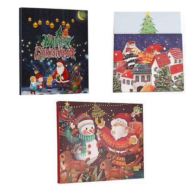 Cajas sorpresa navideñas 3 piezas, regalos para niñas Calendario de adviento 2023 para niñas, calendario navideño, pulsera, joyería para niñas de 5 a 12 años