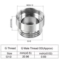 thumbnail image 2 of Adaptador de grifo de rosca macho G1/2 a hembra M22*1.0 de Uxcell, cromado, paquete de 2, 2 of 4