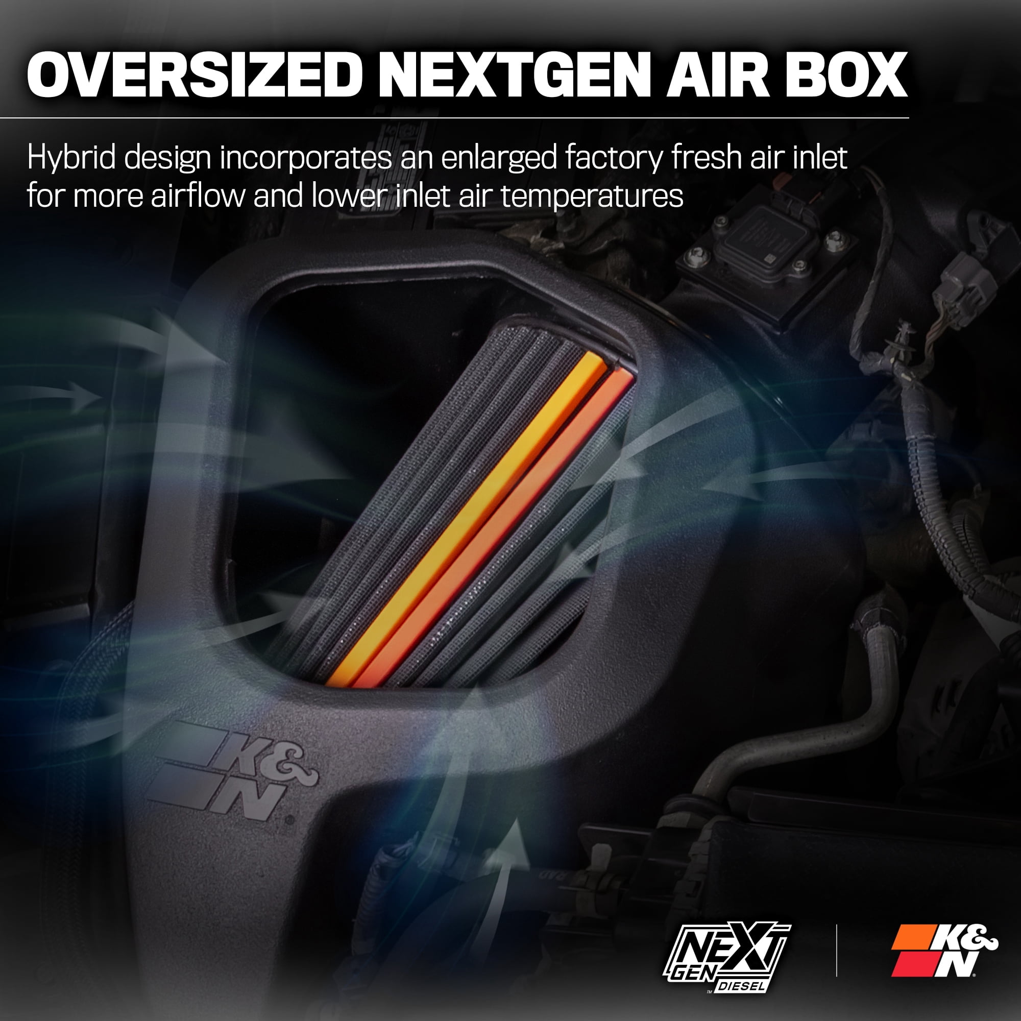 K&N Performance NextGen Cold Air Intake System: Easy Installation, Engineered to Maximize Airflow, Boost Horsepower & Torque, 50-1592D