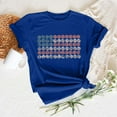 thumbnail image 2 of KALE 4th of July Short Sleeve Shirts for Women American Flag Patriotic 2D Independence Day Print Casual Sports T Shirt Y2K Clothes Blue XL, 2 of 7