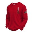 thumbnail image 1 of Camisetas de Manga Larga para Hombres Blusa de Cuello Redondo, Manga Larga Cómoda de Poliéster para el Uso Diario, 1 of 3