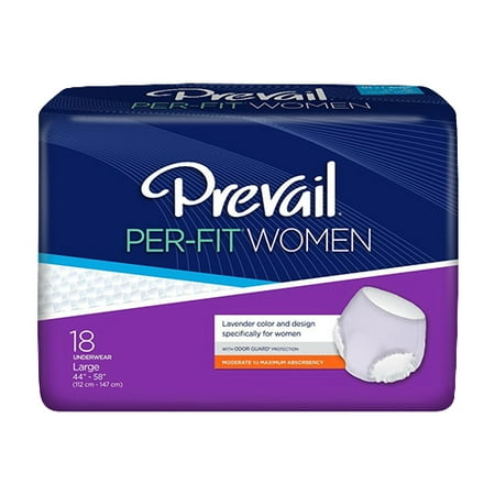 UPC 090891190041 product image for Prevail Per-Fit Women Underwear Large, Fits 44 inc- 58 inc  Waist, 18 Ea, 4 Pack | upcitemdb.com