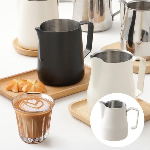 350/500ml Milk Frother Cup Built-in Scale Stainless Steel Bird Beak Espresso Pull Flower Cup for Dessert Shop