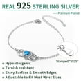 thumbnail image 4 of ChicSilver Infinity Heart Bracelet for Women 925 Sterling Silver Dainty Cubic Zirconia CZ Created Blue Zircon Bracelet December Birthstone Jewelry Birthday Gifts, 4 of 8