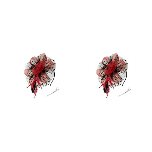 Sonducket Tocado Vintage para mujer, velo de malla, diadema, Clip, tocado, horquilla, accesorios de estilismo para mujer, tocados Type1 NO1