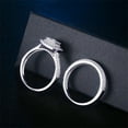 thumbnail image 2 of TAAPSEE JEWELS Bridal Wedding Ring Set 14K White Gold Plated White Round Cut Diamond, 2 of 4