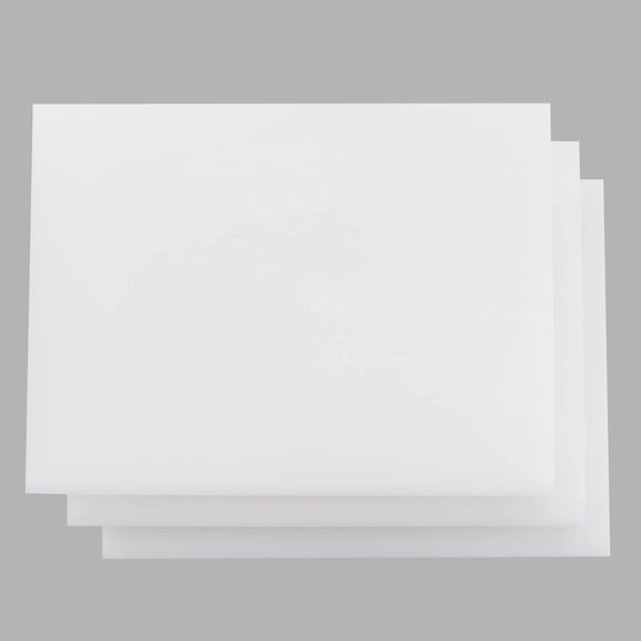 Hakka Brothers Commercial White Cutting Boards Plastic, 20" x 15" x 1" for Kitchens - (Set of 3)