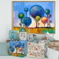 thumbnail image 2 of Designart 'Colourful Landscape Trees Impressionist I' Modern Framed Canvas Wall Art Print, 2 of 5