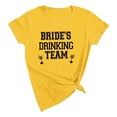 thumbnail image 4 of TSADFHJI Hauts pour Femmes, T-Shirt à Col Rond Imprimé, Manches Courtes Décontractées pour Dîners et Événements, TG Jaune, 4 of 4