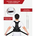 thumbnail image 5 of Back Brace Posture Corrector for Women and Men, Lower and Upper Back Pain Relief, Hunchback and Scoliosis Straightener with 2 Removable Metal Splints Support , Adjustable Straps Belt, 5 of 7