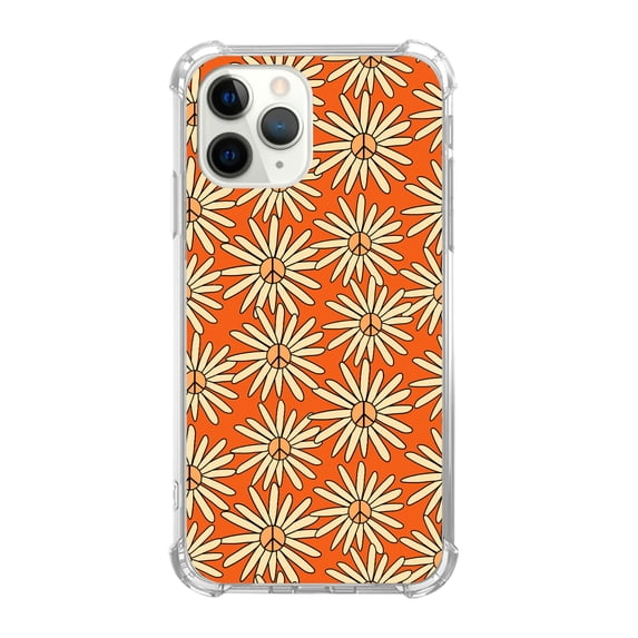 Hippie Daisy Case Compatible with iPhone 11 Pro Max,Unique Art Design TPU Bumper Cover Case