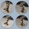 thumbnail image 3 of Tope decorativo para bisagra de puerta WLHYHH, gato, bronce, imán, set de 5, 3 of 7
