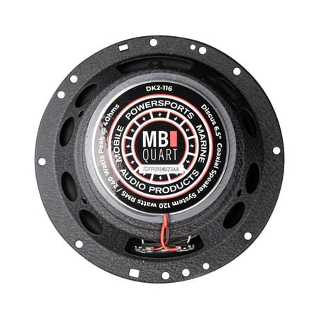MB Quart - Discus 6-1/2" 2-Way Car Speakers with Polypropylene Cones (Pair) - Black