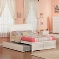 thumbnail image 2 of Leo & Lacey Urban Full Trundle Platform Bed in White, 2 of 4