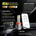 thumbnail image 2 of Alla Lighting Remote Control 10000Lms HB4 9006 Switchback LED Headlights High Beam Low Beam Headlamps Fog Lights Bulbs, 6000K Xenon White/3000K Yellow Replacement for Automotive Cars, Trucks, 2 of 9