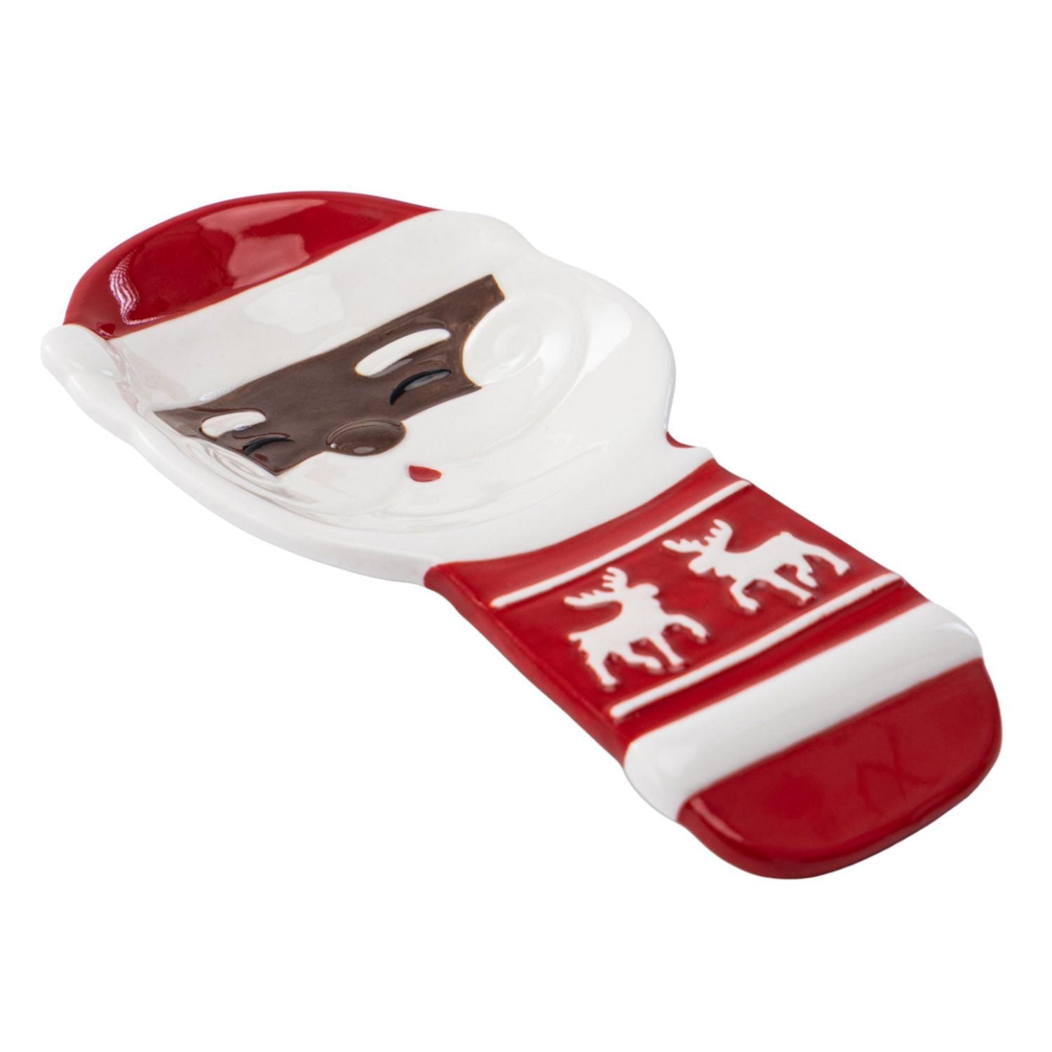 Holiday Time Repose-cuillère figuratif en céramique, 8,19 pouces x 3,86 pouces x 0,98 pouces, 1 pièce