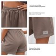 thumbnail image 4 of Pantalones cortos deportivos para mujer Cintura elástica Cierre con cordón Piernas anchas Estilo casual Pantalones cortos de verano Gris XL, 4 of 7
