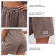 thumbnail image 4 of Pantalones cortos deportivos de mujer Cintura elástica Cierre con cordón Piernas anchas Pantalones cortos de verano de estilo casual Gris XL, 4 of 7