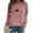 Pink, variant on jsaierl Womens Sweatshirt Crewneck Horse Graphic Top Long Sleeve Cute Shirt Lightweight Funny Pullover Sweatshirt