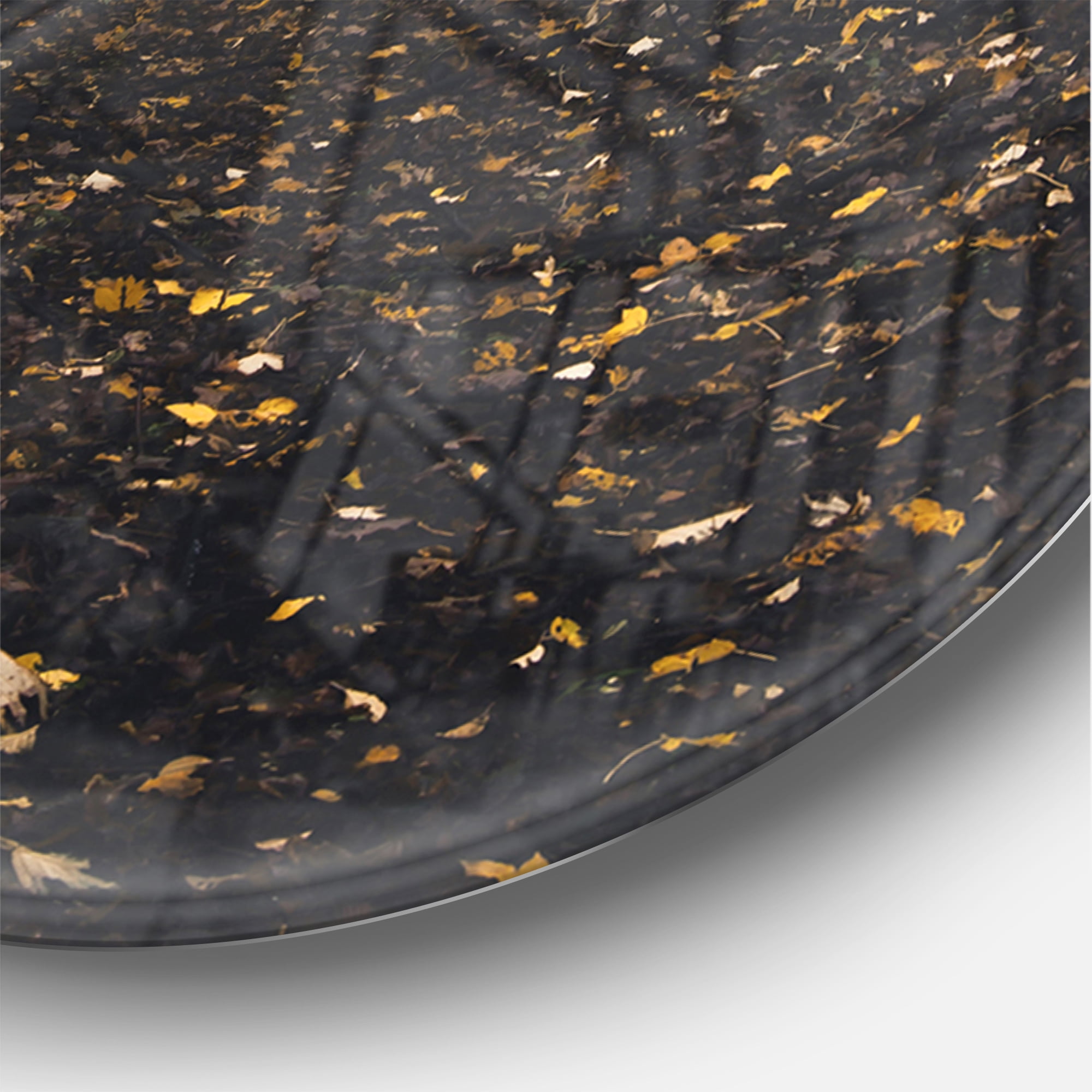 Designart 'Dark Spooky Misty Wild Forest ' Modern Wall Clock