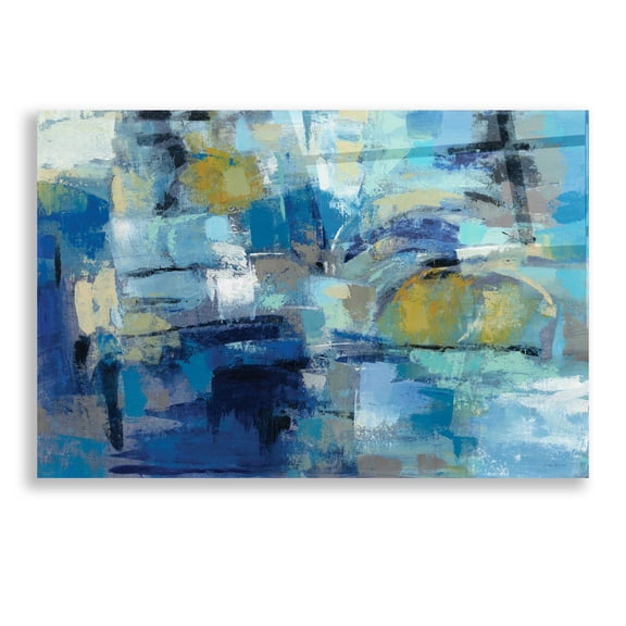 Epic Art 'Ultramarine Waves III' by Silvia Vassileva, Acrylic Glass Wall Art, 24"x16"