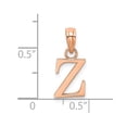 thumbnail image 4 of Diamond2Deal 14K Rose Gold Block Letter Z Initial Pendant for Women, 4 of 6
