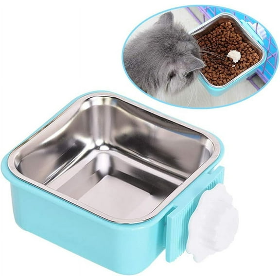 Innovative Pet Cage Bowls, Food Safe Stainless Steel with Eco-friendly Thickened PP Plastic for a Healthy Feeding Routine, Hanging Water Feeder with Easy Installation for Your
