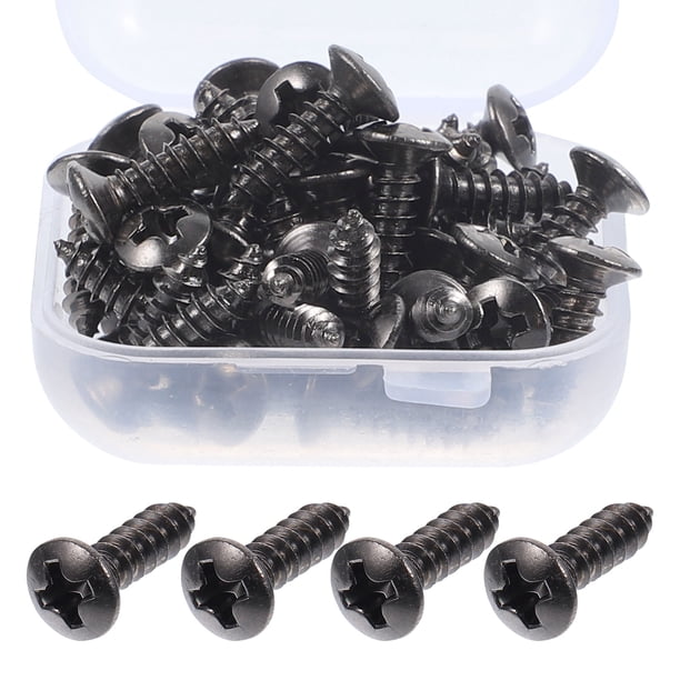 50 Uds. Tornillo golpeador 3x12mm tornillo de montaje de guitarra golpeador tornillo fijador de hierro