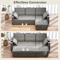 thumbnail image 4 of HOMCOM Canapé-Lit, Divan-Lit Escamotable avec Ports USB, Rangement dans la Chaise, 4 of 10