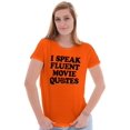 thumbnail image 4 of Speak Fluent Movie Quotes Classic Womens Fitted Plus Size Graphic Tee Brisco Brands 3X, 4 of 5