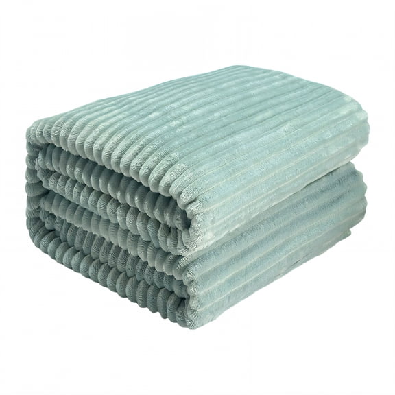 AUQ Throw Blanket,Long-Lasting Softness Throw Blanket for Couch,Dense Warm Feel Bed Blankets,Green,78*90in