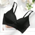 thumbnail image 5 of Byworldtasic Womens Seamless Wireless Bra Scalloped Edge No‑Show Bralette Adjustable Thin Straps Soft Everyday Bra, 5 of 9