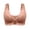 Coffee, variant on Women's Front Closure Underwire T-Back Full Figure Plus Size Unlined Seamless Bra Purple XL