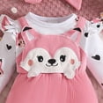 thumbnail image 6 of 12-18 Months Infant Girl Outfit Preemie Newborn Baby Girl Clothes Infant Romper Onepiece Fall Winter Outfits Gifts for Girls 3 6 9 12 18 Months Cute Romper Set,Pink, 6 of 6