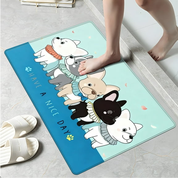 YIMEIS Holiday wishes for pets Fall Kitchen Rugs, Xmas Holiday Kitchen Mat Decor Home Decorations, Green Christmas Mats for Kitchen Floor - 16''*24''