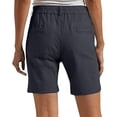 thumbnail image 4 of Dress Shorts for Women Summer Elastic Waist Straight Leg Loose Fit Business Casual Office Work Shorts with Pockets, 4 of 9
